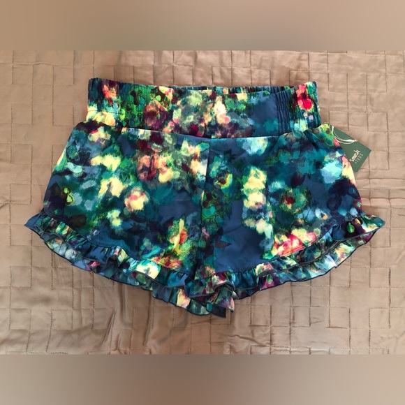 Smash + Tess Ruffle Bloomers Printed Shorts Blue - Picture 1 of 4